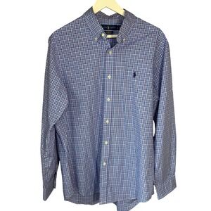 Ralph Lauren Mens Classic Fit‎ Button Down Long Sleeve Plaid Shirt L